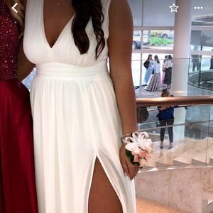 White prom dress